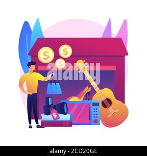 Garage sale abstract concept vector illustration. Stock Vector