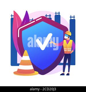 Workplace safety abstract concept vector illustration. Stock Vector