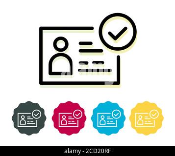 Identity Card - Icon as EPS 10 File Stock Vector