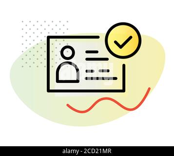 Identity Card - Icon as EPS 10 File Stock Vector