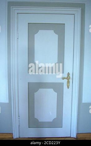 Old fashioned and rich single frame door Stock Photo