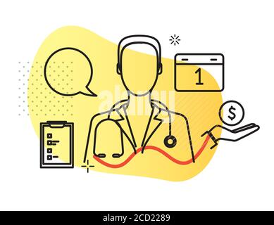 Doctors - Telemedicine Solution - Icon  as EPS 10 File Stock Vector