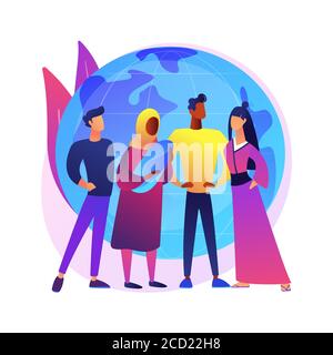 Nationality abstract concept vector illustration. Stock Vector