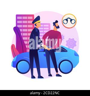 Arrest abstract concept vector illustration. Stock Vector