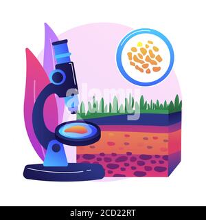 Soil analysis abstract concept vector illustration. Stock Vector