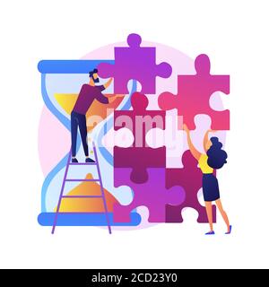 Project delivery abstract concept vector illustration. Stock Vector