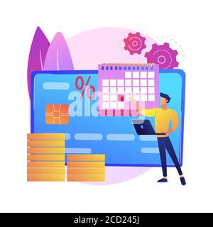 Installment tax payments abstract concept vector illustration. Stock Vector