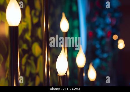 Wedding couple's table on the wedding day Stock Photo