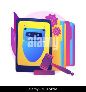 Artificial intelligence regulations abstract concept vector illustration. Stock Vector