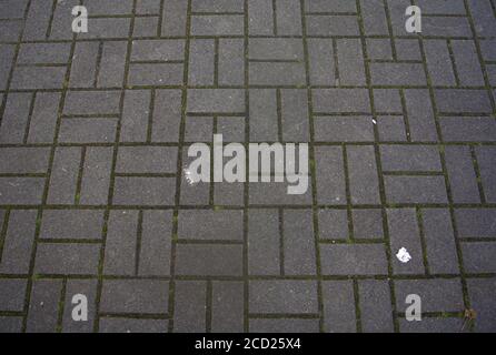 A stone slab patterned floor outside Stock Photo
