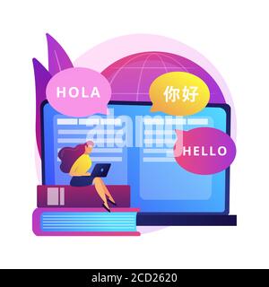 Language translation abstract concept vector illustration. Stock Vector