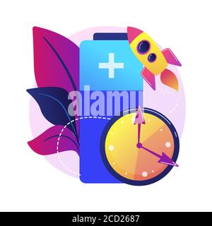 Fast charging technology abstract concept vector illustration. Stock Vector