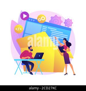 Packaged software abstract concept vector illustration. Stock Vector