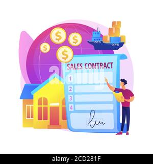 Sales contract terms abstract concept vector illustration Stock Vector ...