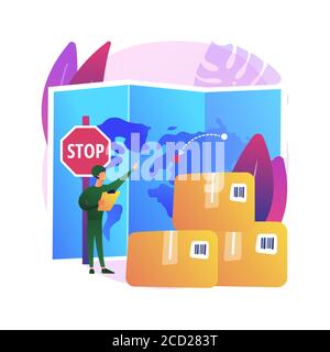 Embargo regulation abstract concept vector illustration. Stock Vector