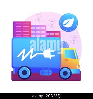 Electric trucks abstract concept vector illustration. Stock Vector