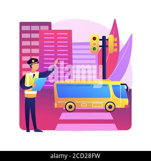 Traffic laws abstract concept vector illustration. Stock Vector