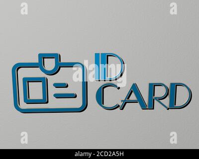 3d illustration. White ID badge. Isolated white background Stock Photo ...