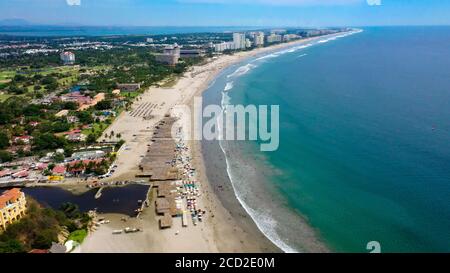 Aerial view of the beaches of Acapulco in Mexico Stock Photo
