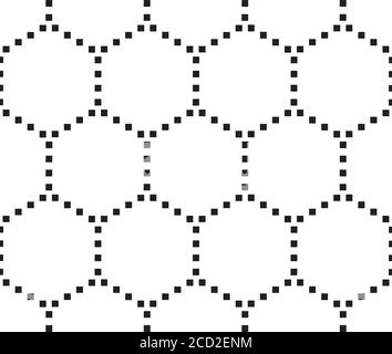 Seamless background with black squares(hexagon) Stock Vector