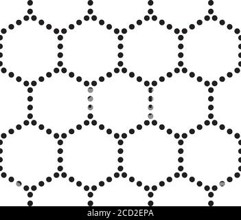Seamless background with black circles(hexagon) Stock Vector