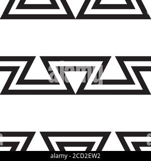 Seamless pattern with black zigzag lines Stock Vector