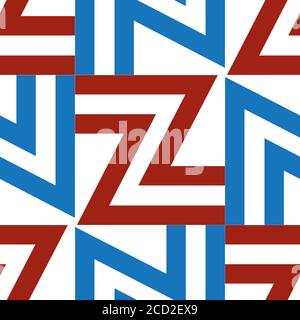 Seamless pattern with colored letters N and Z Stock Vector