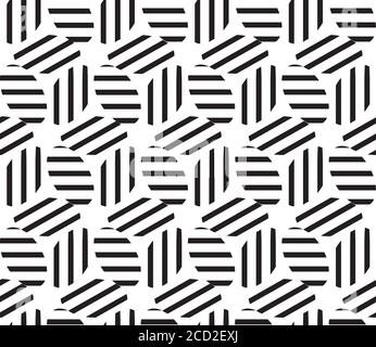 Seamless pattern with black lines(ellipse) Stock Vector