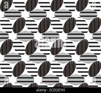 Seamless pattern with gray ellipses Stock Vector