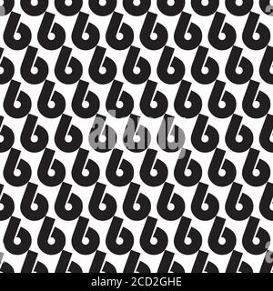 Seamless texture with black number 6 Stock Vector