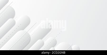 Rounded line pattern wave design halftone style white background. vector illustration. Stock Vector