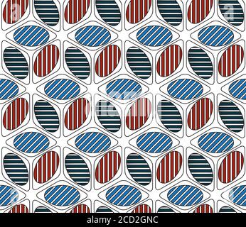Seamless pattern with colored segments(cube) Stock Vector