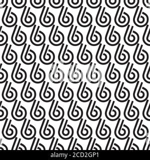 Seamless texture with black number 6 Stock Vector