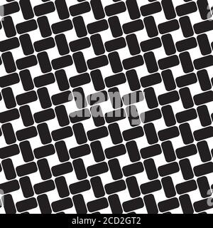 Seamless texture with oblique rounded rectangles Stock Vector