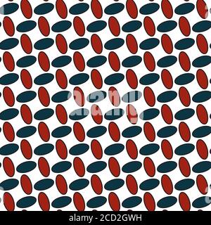 Seamless texture with oblique colored ellipses Stock Vector