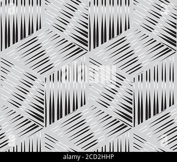 Seamless texture with black geometric forms(cubes) Stock Vector