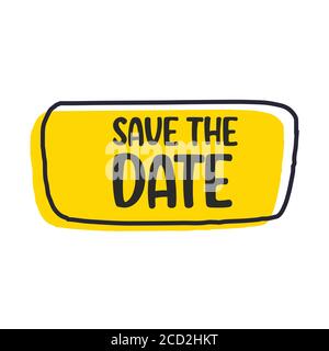 Save the date Set of speech bubble icons Vector illustrations on white background Stock Vector