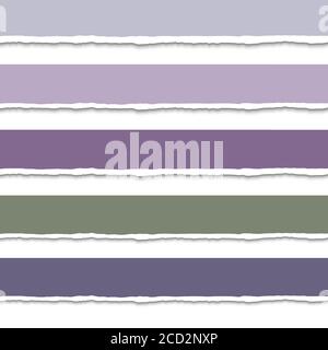 Vector realistic Set of lacerated sheets for infographic, banner isolated on a white background. Ripped vector paper banners Stock Vector