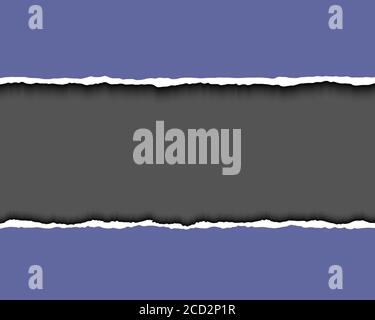 Violet Ripped Paper Torn piece of sheet violet paper from the bottom vector realistic ...