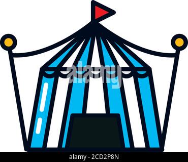 circus tent over white background, vector illustration Stock Vector ...