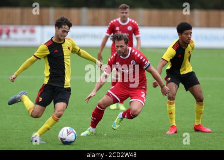 Crawley Town's Dannie Bulman (Centre) during the pre season friendly between Crawley Town and Watford at the The Camping World Community Stadium. Picture by JAMES BOARDMAN Stock Photo
