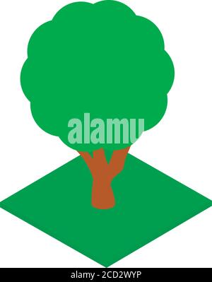 Park tree icon, isometric style Stock Vector