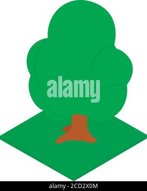 Abstract tree icon, isometric style Stock Vector