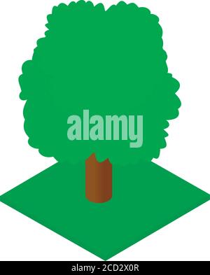 Ash tree icon, isometric style Stock Vector