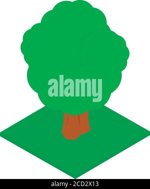 Forest tree icon, isometric style Stock Vector