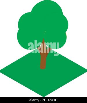 Maple tree icon, isometric style Stock Vector