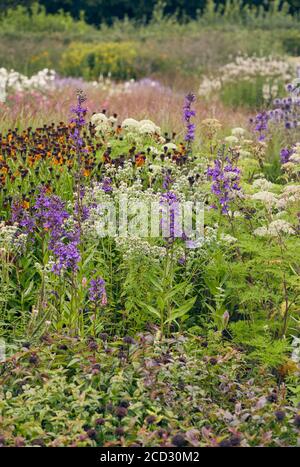 Detail of the beautiful garden at Hauser & Wirth, Somerset by Piet Oudolf Stock Photo