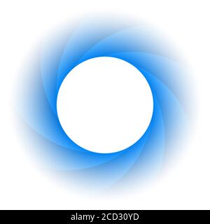 Abstract blue circle on white background Stock Vector