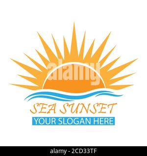 Solar logo. Vector illustration for a logo, template, or label isolated on a white background Stock Vector