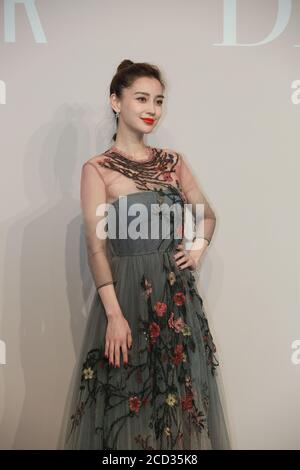 Chinese model, actress, and singer Angela Yeung Wing, better known by her stage name Angelababy, attends Christian Dior Designer of Dreams in Shanghai Stock Photo